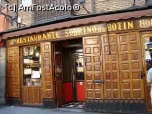 [P18] Restaurantul Botin, cel mai vechi din lume, unde Hemingway servea masa.  » foto by mireille
 - 
<span class="allrVoted glyphicon glyphicon-heart hidden" id="av714806"></span>
<a class="m-l-10 hidden" id="sv714806" onclick="voting_Foto_DelVot(,714806,2442)" role="button">șterge vot <span class="glyphicon glyphicon-remove"></span></a>
<a id="v9714806" class=" c-red"  onclick="voting_Foto_SetVot(714806)" role="button"><span class="glyphicon glyphicon-heart-empty"></span> <b>LIKE</b> = Votează poza</a> <img class="hidden"  id="f714806W9" src="/imagini/loader.gif" border="0" /><span class="AjErrMes hidden" id="e714806ErM"></span>