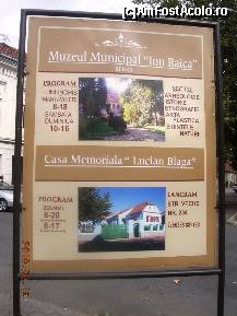 [P39] Panou de prezentare a programului Muzeului şi al casei memoriale 'Lucian Blaga'. » foto by abbilbal*
 - 
<span class="allrVoted glyphicon glyphicon-heart hidden" id="av136782"></span>
<a class="m-l-10 hidden" id="sv136782" onclick="voting_Foto_DelVot(,136782,3541)" role="button">șterge vot <span class="glyphicon glyphicon-remove"></span></a>
<a id="v9136782" class=" c-red"  onclick="voting_Foto_SetVot(136782)" role="button"><span class="glyphicon glyphicon-heart-empty"></span> <b>LIKE</b> = Votează poza</a> <img class="hidden"  id="f136782W9" src="/imagini/loader.gif" border="0" /><span class="AjErrMes hidden" id="e136782ErM"></span>