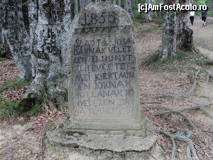 [P20] Aici este o placa funerara, in care zice de un nene care a fost asasinat de nu se stie cine, prin locurile astea in anul 1856 (Oau). Asta ne-a spus ghidul cu care am mers prima data pe aici.  » foto by vega06
 - 
<span class="allrVoted glyphicon glyphicon-heart hidden" id="av568246"></span>
<a class="m-l-10 hidden" id="sv568246" onclick="voting_Foto_DelVot(,568246,3635)" role="button">șterge vot <span class="glyphicon glyphicon-remove"></span></a>
<a id="v9568246" class=" c-red"  onclick="voting_Foto_SetVot(568246)" role="button"><span class="glyphicon glyphicon-heart-empty"></span> <b>LIKE</b> = Votează poza</a> <img class="hidden"  id="f568246W9" src="/imagini/loader.gif" border="0" /><span class="AjErrMes hidden" id="e568246ErM"></span>