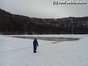 [P11] Intai ianuarie, adevarata distractie de revelion. Aici suntem in sfarsit pe lac. Am scapat fara avarii dupa aventuroasa coborare pe gheata. Singurul copil din dotarea grupului.  » foto by vega06
 - 
<span class="allrVoted glyphicon glyphicon-heart hidden" id="av582813"></span>
<a class="m-l-10 hidden" id="sv582813" onclick="voting_Foto_DelVot(,582813,3998)" role="button">șterge vot <span class="glyphicon glyphicon-remove"></span></a>
<a id="v9582813" class=" c-red"  onclick="voting_Foto_SetVot(582813)" role="button"><span class="glyphicon glyphicon-heart-empty"></span> <b>LIKE</b> = Votează poza</a> <img class="hidden"  id="f582813W9" src="/imagini/loader.gif" border="0" /><span class="AjErrMes hidden" id="e582813ErM"></span>