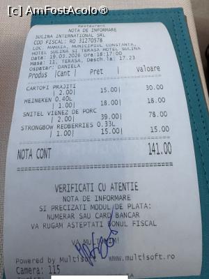 [P10] Restaurantul hotelului Sulina din Mamaia - nota de plată » foto by nicole33
 - 
<span class="allrVoted glyphicon glyphicon-heart hidden" id="av1522768"></span>
<a class="m-l-10 hidden" id="sv1522768" onclick="voting_Foto_DelVot(,1522768,5688)" role="button">șterge vot <span class="glyphicon glyphicon-remove"></span></a>
<a id="v91522768" class=" c-red"  onclick="voting_Foto_SetVot(1522768)" role="button"><span class="glyphicon glyphicon-heart-empty"></span> <b>LIKE</b> = Votează poza</a> <img class="hidden"  id="f1522768W9" src="/imagini/loader.gif" border="0" /><span class="AjErrMes hidden" id="e1522768ErM"></span>