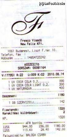 [P18] Fresco Restaurant & Cafe - chitanţa, pe care se observă 1DB Szervizdij ( bacşişul ). » foto by creivean
 - 
<span class="allrVoted glyphicon glyphicon-heart hidden" id="av161203"></span>
<a class="m-l-10 hidden" id="sv161203" onclick="voting_Foto_DelVot(,161203,7866)" role="button">șterge vot <span class="glyphicon glyphicon-remove"></span></a>
<a id="v9161203" class=" c-red"  onclick="voting_Foto_SetVot(161203)" role="button"><span class="glyphicon glyphicon-heart-empty"></span> <b>LIKE</b> = Votează poza</a> <img class="hidden"  id="f161203W9" src="/imagini/loader.gif" border="0" /><span class="AjErrMes hidden" id="e161203ErM"></span>