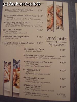 [P22] Pagina de meniu la Ristorante Al Pescatore da Onofrio din Bari.  » foto by Carmen Ion
 - 
<span class="allrVoted glyphicon glyphicon-heart hidden" id="av752912"></span>
<a class="m-l-10 hidden" id="sv752912" onclick="voting_Foto_DelVot(,752912,16616)" role="button">șterge vot <span class="glyphicon glyphicon-remove"></span></a>
<a id="v9752912" class=" c-red"  onclick="voting_Foto_SetVot(752912)" role="button"><span class="glyphicon glyphicon-heart-empty"></span> <b>LIKE</b> = Votează poza</a> <img class="hidden"  id="f752912W9" src="/imagini/loader.gif" border="0" /><span class="AjErrMes hidden" id="e752912ErM"></span>
