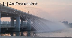 [P16] De pe marginile podului Banpodaegyo tasnesc jeturi de apa de la inaltimea de 20 de metri, dansand in sincron cu muzica ce se aude in boxe, fiind luminate LED in culorile curcubeului. Moonlight Rainbow Fountain este recunoscuta de Cartea Recordurilor Guinness ca fiind cea mai lunga fantana din lume, masurand 1,140 km lungime.
Podul Banpodaegyo este un pod cu 2 niveluri peste raul Han, podul de sus se numeste Banpodaegyo, iar podul de jos se numeste Jamsugyo, ceea ce inseamna pod scufundat. » foto by geani anto
 - 
<span class="allrVoted glyphicon glyphicon-heart hidden" id="av1517647"></span>
<a class="m-l-10 hidden" id="sv1517647" onclick="voting_Foto_DelVot(,1517647,21214)" role="button">șterge vot <span class="glyphicon glyphicon-remove"></span></a>
<a id="v91517647" class=" c-red"  onclick="voting_Foto_SetVot(1517647)" role="button"><span class="glyphicon glyphicon-heart-empty"></span> <b>LIKE</b> = Votează poza</a> <img class="hidden"  id="f1517647W9" src="/imagini/loader.gif" border="0" /><span class="AjErrMes hidden" id="e1517647ErM"></span>