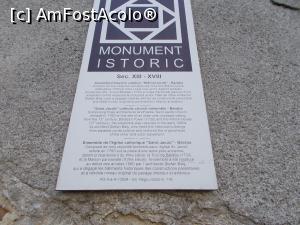 [P05] Istoricul Bisericii Sf. Iacob, Bărăția. Câmpulung Muscel. Simbolul Monumentului Istoric și explicațiile în trei limbi.  » foto by mihaelavoicu
 - 
<span class="allrVoted glyphicon glyphicon-heart hidden" id="av997578"></span>
<a class="m-l-10 hidden" id="sv997578" onclick="voting_Foto_DelVot(,997578,21248)" role="button">șterge vot <span class="glyphicon glyphicon-remove"></span></a>
<a id="v9997578" class=" c-red"  onclick="voting_Foto_SetVot(997578)" role="button"><span class="glyphicon glyphicon-heart-empty"></span> <b>LIKE</b> = Votează poza</a> <img class="hidden"  id="f997578W9" src="/imagini/loader.gif" border="0" /><span class="AjErrMes hidden" id="e997578ErM"></span>