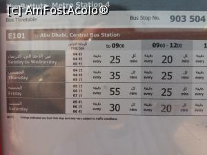 [P05] pentru cei interesati, busul E101 este alternativa economica si practica de a a junge in Abu Dhabi, 1.20h si un pret oki, un taxi ia cam 250 aed pe sens, noua asa ne-a spus ca ar face o cursa.  » foto by roth
 - 
<span class="allrVoted glyphicon glyphicon-heart hidden" id="av941174"></span>
<a class="m-l-10 hidden" id="sv941174" onclick="voting_Foto_DelVot(,941174,21594)" role="button">șterge vot <span class="glyphicon glyphicon-remove"></span></a>
<a id="v9941174" class=" c-red"  onclick="voting_Foto_SetVot(941174)" role="button"><span class="glyphicon glyphicon-heart-empty"></span> <b>LIKE</b> = Votează poza</a> <img class="hidden"  id="f941174W9" src="/imagini/loader.gif" border="0" /><span class="AjErrMes hidden" id="e941174ErM"></span>