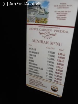 [P15] Hotel Carmen - Predeal. Prețurile produselor din nimibar. » foto by iulianic
 - 
<span class="allrVoted glyphicon glyphicon-heart hidden" id="av1335069"></span>
<a class="m-l-10 hidden" id="sv1335069" onclick="voting_Foto_DelVot(,1335069,22589)" role="button">șterge vot <span class="glyphicon glyphicon-remove"></span></a>
<a id="v91335069" class=" c-red"  onclick="voting_Foto_SetVot(1335069)" role="button"><span class="glyphicon glyphicon-heart-empty"></span> <b>LIKE</b> = Votează poza</a> <img class="hidden"  id="f1335069W9" src="/imagini/loader.gif" border="0" /><span class="AjErrMes hidden" id="e1335069ErM"></span>