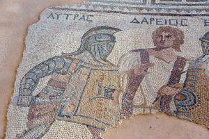 [P26] Situl arheologic Kourion - mozaic din Casa gladiatorului » foto by Carmen Ion <span class="label label-default labelC_thin small">NEVOTABILĂ</span>