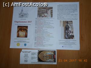 [P20] Mediaş-Programul concertelor de orgă şi biletul de intrare » foto by ANILU
 - 
<span class="allrVoted glyphicon glyphicon-heart hidden" id="av849445"></span>
<a class="m-l-10 hidden" id="sv849445" onclick="voting_Foto_DelVot(,849445,25046)" role="button">șterge vot <span class="glyphicon glyphicon-remove"></span></a>
<a id="v9849445" class=" c-red"  onclick="voting_Foto_SetVot(849445)" role="button"><span class="glyphicon glyphicon-heart-empty"></span> <b>LIKE</b> = Votează poza</a> <img class="hidden"  id="f849445W9" src="/imagini/loader.gif" border="0" /><span class="AjErrMes hidden" id="e849445ErM"></span>