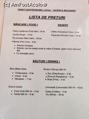 [P35] Punct Gastronomic Local Scărița - Belioara, lângă Rezervația Scărița-Belioara, jud. Alba, lista meniu » foto by Dana2008
 - 
<span class="allrVoted glyphicon glyphicon-heart hidden" id="av1196266"></span>
<a class="m-l-10 hidden" id="sv1196266" onclick="voting_Foto_DelVot(,1196266,26614)" role="button">șterge vot <span class="glyphicon glyphicon-remove"></span></a>
<a id="v91196266" class=" c-red"  onclick="voting_Foto_SetVot(1196266)" role="button"><span class="glyphicon glyphicon-heart-empty"></span> <b>LIKE</b> = Votează poza</a> <img class="hidden"  id="f1196266W9" src="/imagini/loader.gif" border="0" /><span class="AjErrMes hidden" id="e1196266ErM"></span>